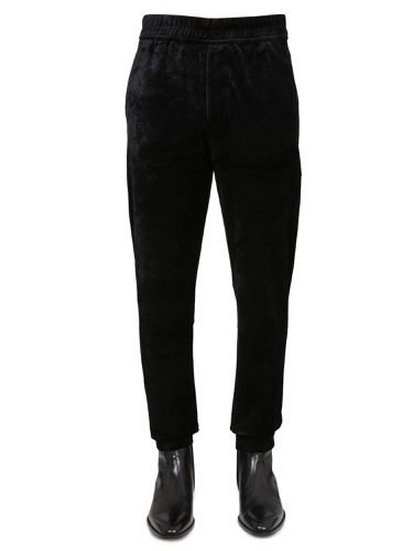 Velvet jersey sport pants - saint laurent - Modalova