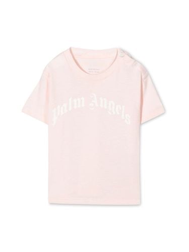 Palm angels curved logo t-shirt - palm angels - Modalova