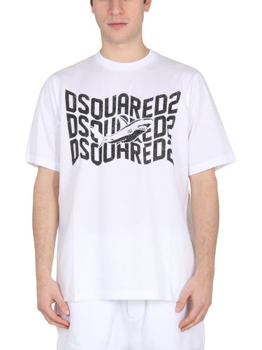 Dsquared logo print t-shirt - dsquared - Modalova