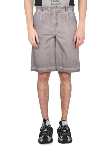 Bermuda shorts with logo plaque - dolce & gabbana - Modalova