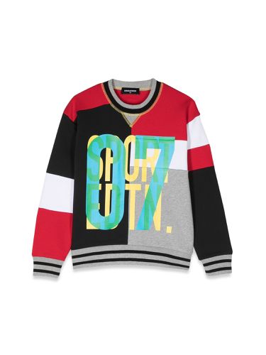 Slouch fit crewneck sweatshirt - dsquared - Modalova