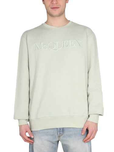 Sweatshirt with logo embroidery - alexander mcqueen - Modalova