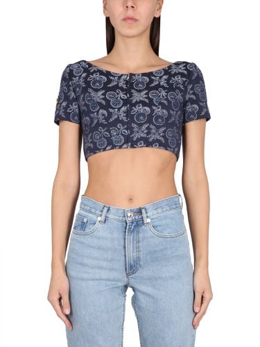 Etro denim crop top - etro - Modalova