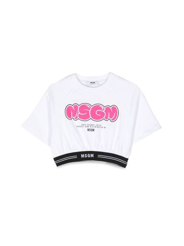 Msgm cropped sweatshirt mm - msgm - Modalova