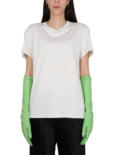 T-shirt with logo embroidery - maison margiela - Modalova