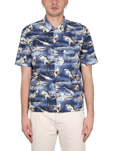 Palm angels sharks bowling shirt - palm angels - Modalova