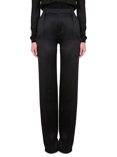 Saint laurent satin flared pants - saint laurent - Modalova