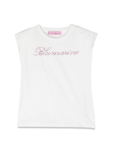 Miss blumarine basic logo t-shirt - miss blumarine - Modalova