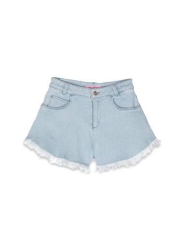 Miss blumarine denim shorts - miss blumarine - Modalova