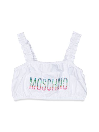 Headband top with logo straps - moschino - Modalova