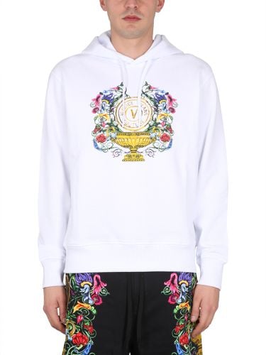 Sweatshirt with logo print - versace jeans couture - Modalova