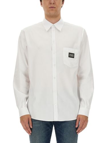 Shirt with logo plaque - dolce & gabbana - Modalova