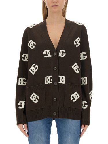 Cardigan with logo inlay - dolce & gabbana - Modalova