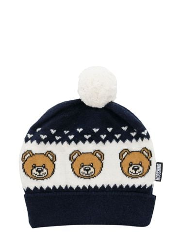 Moschino beanie bears and pom poms - moschino - Modalova