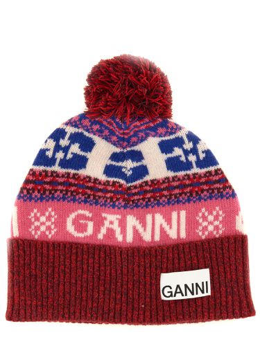 Ganni wool beanie hat - ganni - Modalova