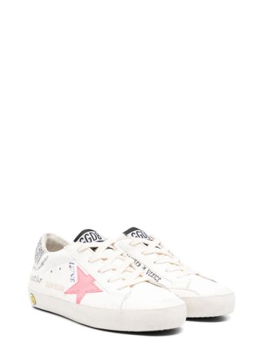 Super-star glitter upper leather star and heel - golden goose - Modalova