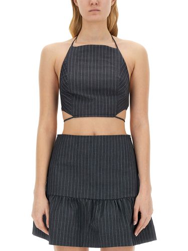 Ganni top with stripe pattern - ganni - Modalova