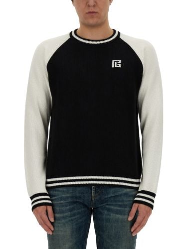 Balmain jersey with logo - balmain - Modalova