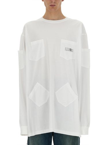 T-shirt with logo - mm6 maison margiela - Modalova