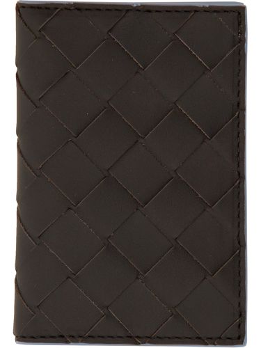 Woven card holder with flap - bottega veneta - Modalova