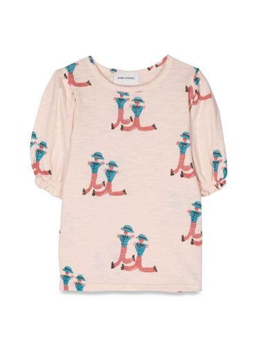 Dancing giants all over puffed sleeves t-shirt - bobo choses - Modalova