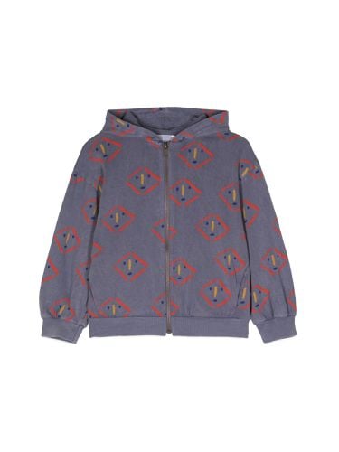 Masks all over zipped hoodie - bobo choses - Modalova