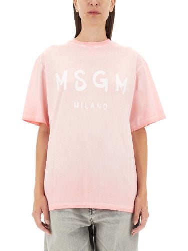 Msgm t-shirt with logo - msgm - Modalova