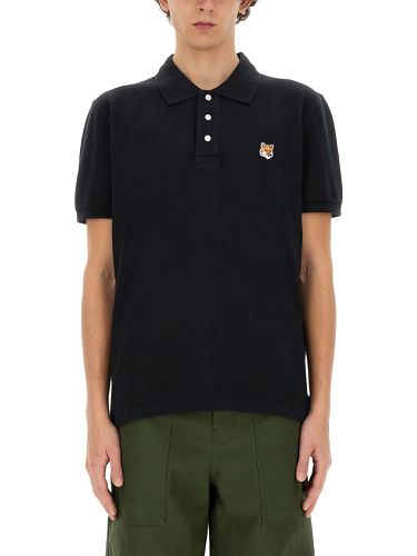 Polo shirt with fox head patch - maison kitsuné - Modalova