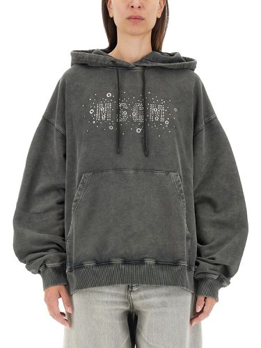 Msgm sweatshirt with logo - msgm - Modalova