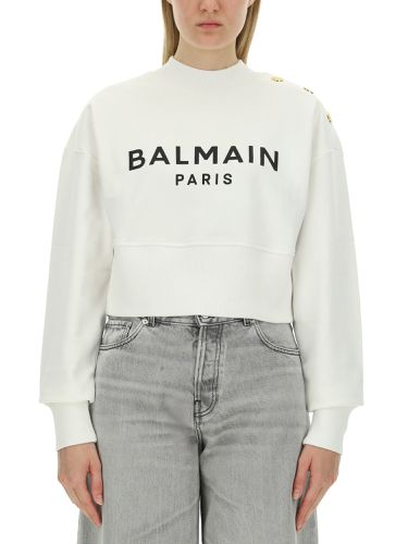 Balmain sweatshirt with logo - balmain - Modalova