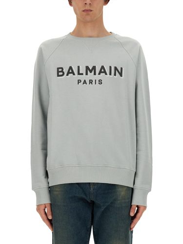 Balmain flocked logo sweatshirt - balmain - Modalova