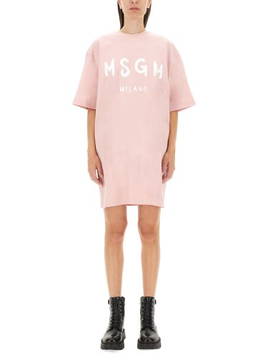 Msgm dress with logo - msgm - Modalova