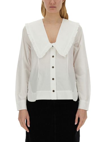 Ganni peter pan collar shirt - ganni - Modalova