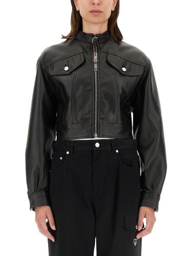 Moschino jeans biker jacket - moschino jeans - Modalova