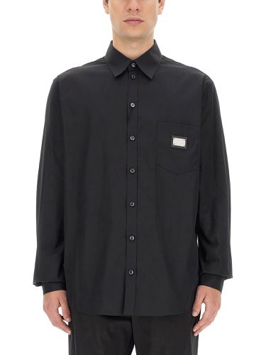 Shirt with logo plaque - dolce & gabbana - Modalova