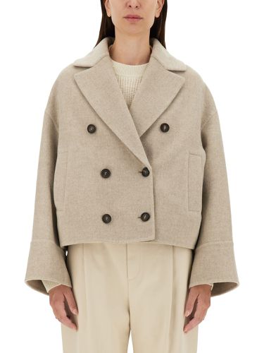 Double woven wool and cashmere caban - brunello cucinelli - Modalova