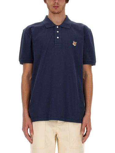 Polo shirt with fox head patch - maison kitsuné - Modalova