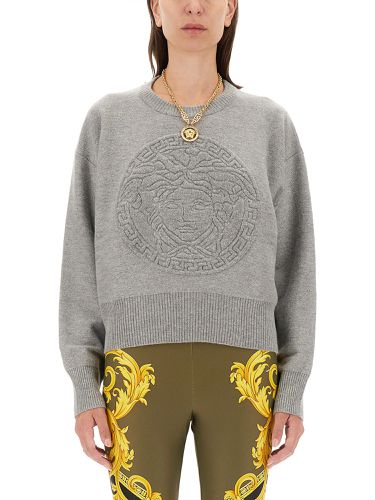 Versace wool blend medusa sweater - versace - Modalova