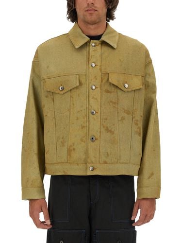 Msgm denim jacket dyed in tea - msgm - Modalova