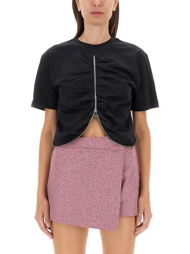 Msgm zippered t-shirt - msgm - Modalova