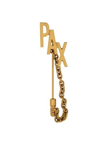 Moschino brooch with chain pax - moschino - Modalova