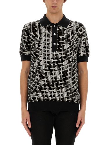 Balmain monogram polo - balmain - Modalova