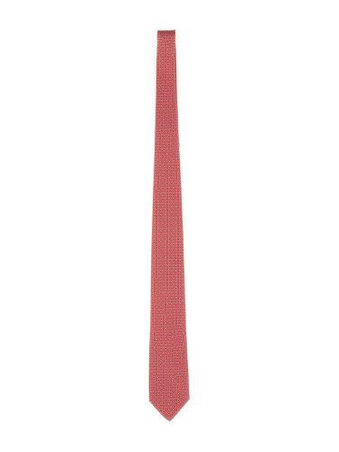 Ferragamo tie with logo print - ferragamo - Modalova