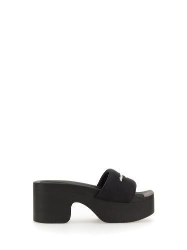 Slide platform sandal with logo - alexander wang - Modalova