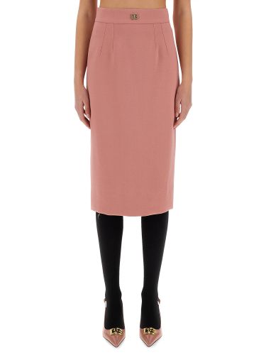 Dg logo longuette pencil skirt - dolce & gabbana - Modalova