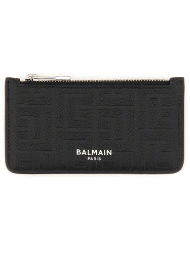 Balmain leather coin purse - balmain - Modalova