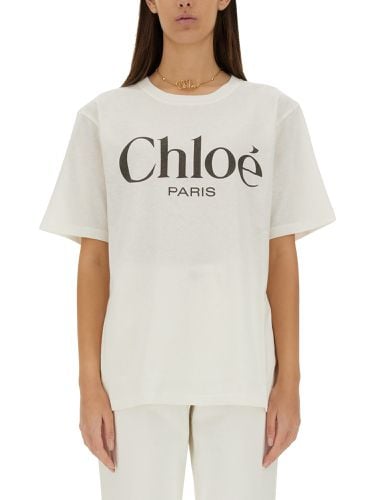 Chloe' t-shirt with logo - chloe' - Modalova