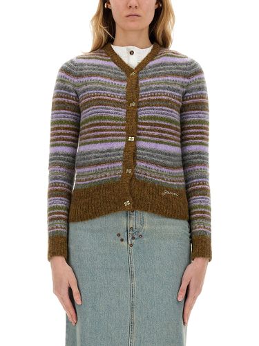 Ganni striped cardigan - ganni - Modalova