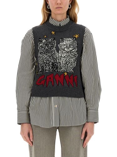 Ganni "graphic cats" vest - ganni - Modalova