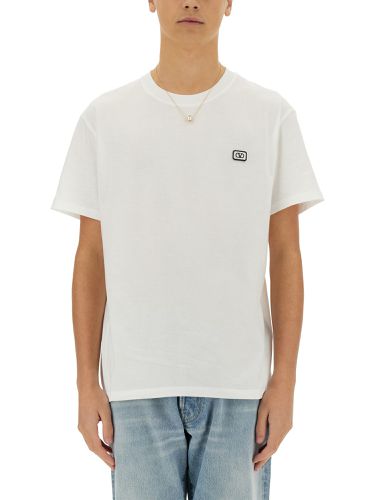 Cotton t-shirt with "vlogo" patch - valentino - Modalova